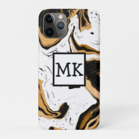 Leopard Print Marble Swirls Fluid Art Abstract 
