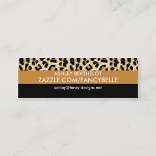 Leopard Print Mini Business Card