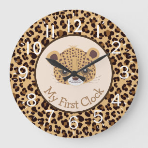 Leopard Print My First Large Clock