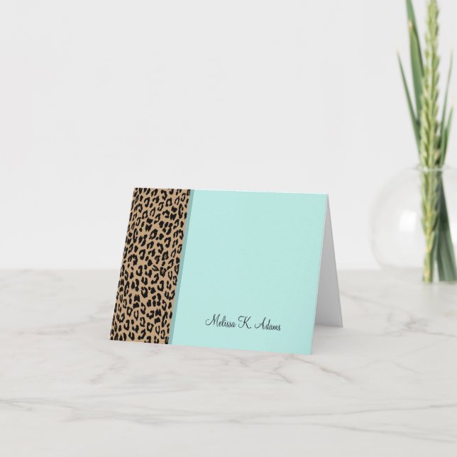 Leopard Print Note Card (Front)