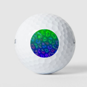 Leopard Print Ombre Blues Golf Balls