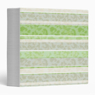 Leopard print on striped background. binder
