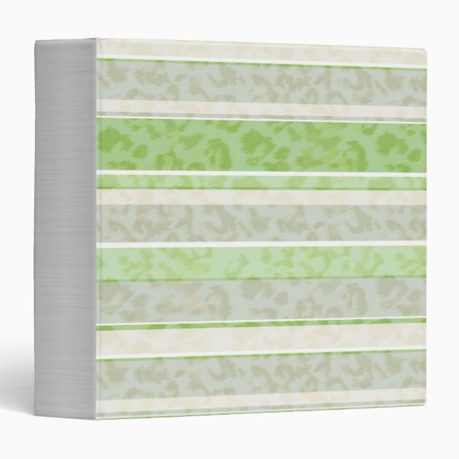 Leopard print on striped background. binder (Front/Spine)