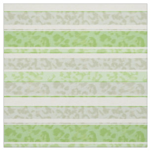 Leopard print on striped background. fabric