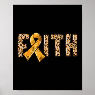Leopard Print Orange Ribbon FAITH CRPS Awareness 1