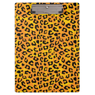 Leopard Print  Orange Yellow Vector Print Clipboard