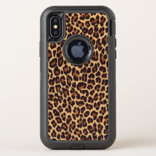 Leopard Print OtterBox Defender iPhone X Case