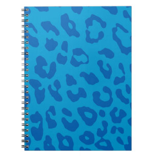 Leopard Print Pale Blues Notebook