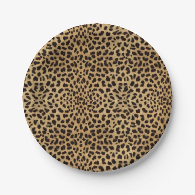 Leopard Print Paper Plate (Front)