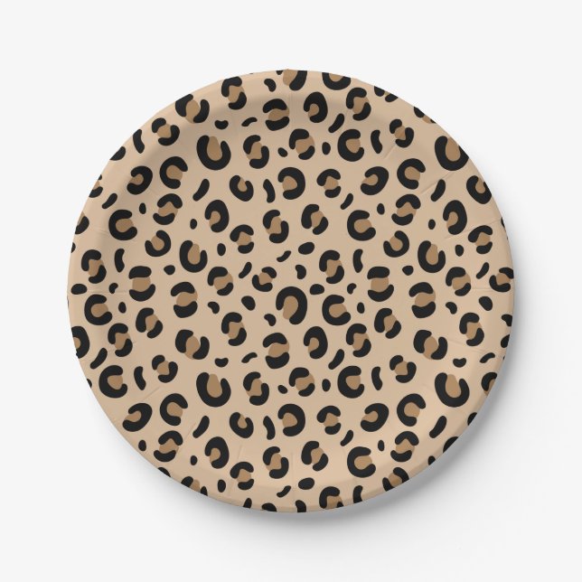 Leopard print paper plates (Front)