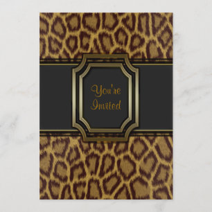 Leopard Print Party Invitation Template