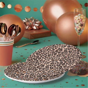 Leopard Print Party Paper Plates Tableware