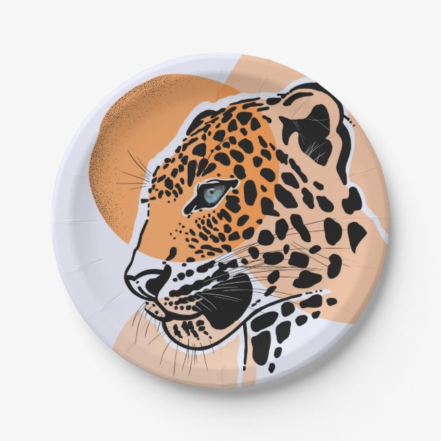 Leopard Print Party Plates  (Front)