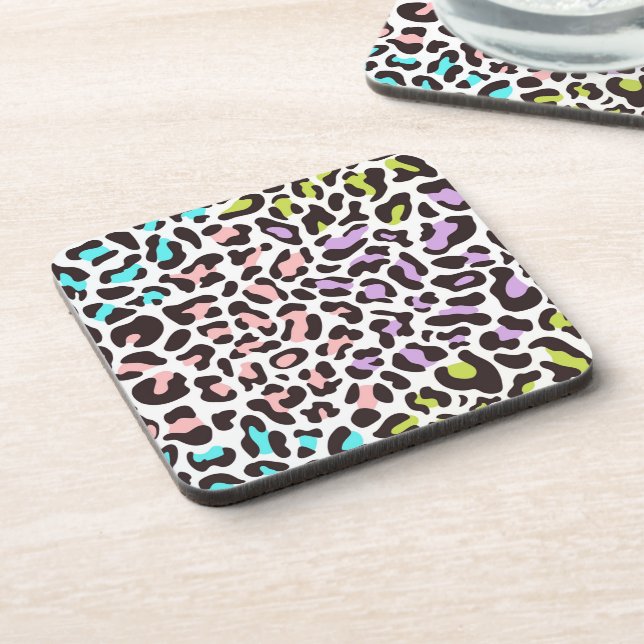 Leopard print pastel coaster (Left Side)