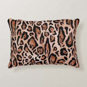 Leopard print pattern accent pillow