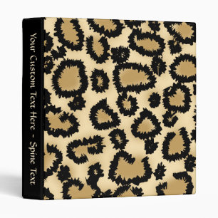 Leopard Print Pattern, Brown and Black. Binder