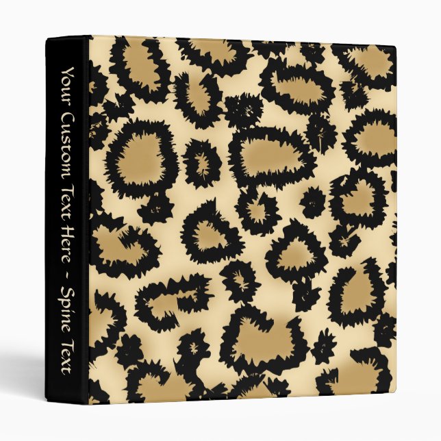 Leopard Print Pattern, Brown and Black. Binder (Front/Spine)