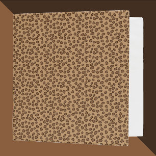 Leopard Print Pattern Brown Binder