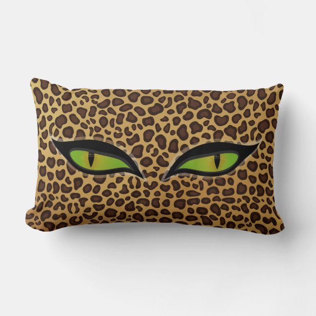 Leopard print pattern, cat's eyes Throw pillow (Front)