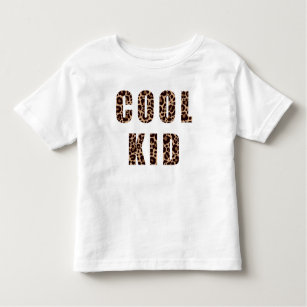 Leopard Print Pattern Cool Kid Matching Toddler T-shirt