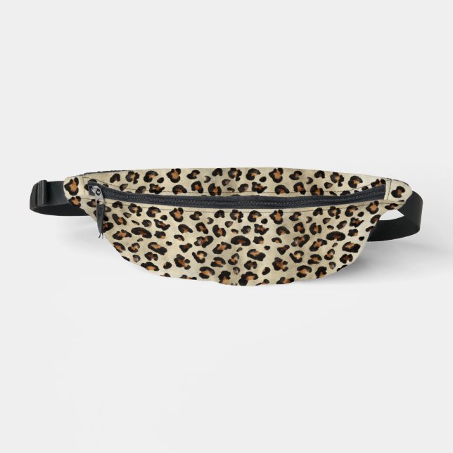 Leopard Print Pattern Design Wild Cat Fur Texture Fanny Pack (Front)