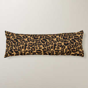 Leopard Print Pattern Jungle Original brown Body Pillow