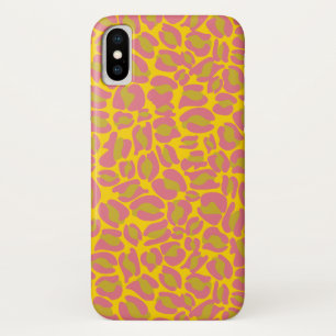 Leopard Print Pattern Jungle yellow pink Case-Mate iPhone Case