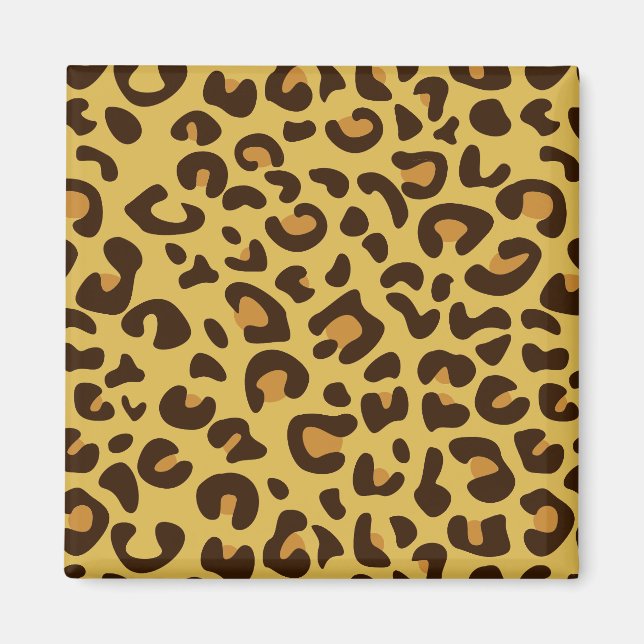 Leopard print pattern magnet (Front)