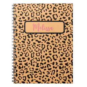Leopard print pattern notebook