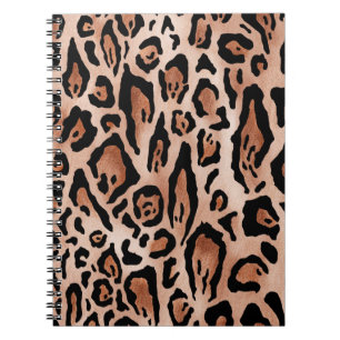 Leopard print pattern notebook