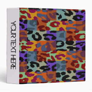 Leopard Print Pattern Personalized Binder 14