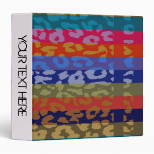 Leopard Print Pattern Personalized Binder 36