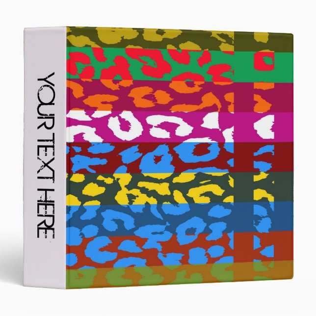Leopard Print Pattern Personalized Binder 37 (Front/Spine)