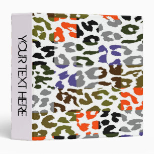 Leopard Print Pattern Personalized Binder 7