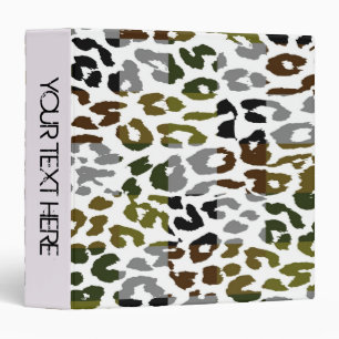 Leopard Print Pattern Personalized Binder 8