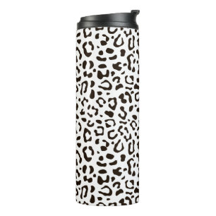 Leopard print pattern thermal tumbler