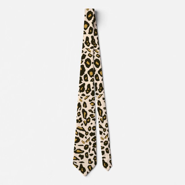 Leopard print pattern tie (Front)