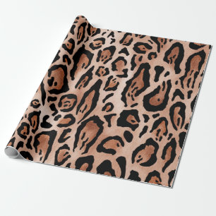 Leopard print pattern wrapping paper