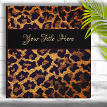 Leopard Print Personalized Binder<br><div class="desc">Save your favourite photos,  recipes or whatever you like in this awesome leopard print custom binder,  with your own custom text on the front cover.</div>