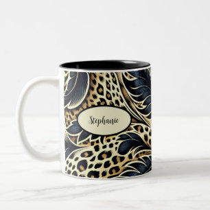 Leopard Print Personalized Coffee Mug