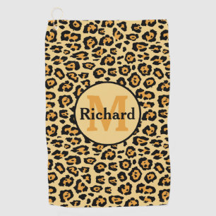 Leopard Print Personalized Golf Towel