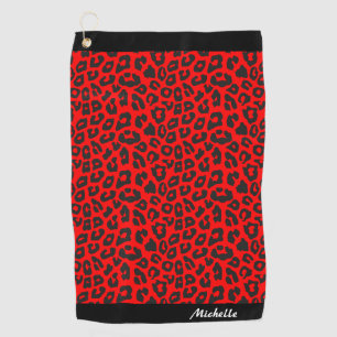 Leopard Print Personalized Golf Towel