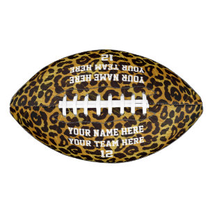 Leopard Print Personalized Name Team Number Sports Football