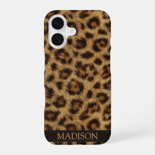Leopard Print Phone Case Custom Name