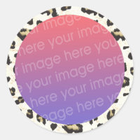 leopard print photo frame border