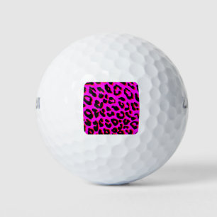 Leopard Print Pink Golf Balls
