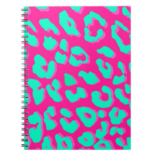 Leopard Print Pink Mint Notebook