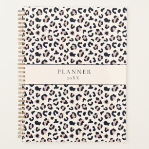 Leopard print pink  planner