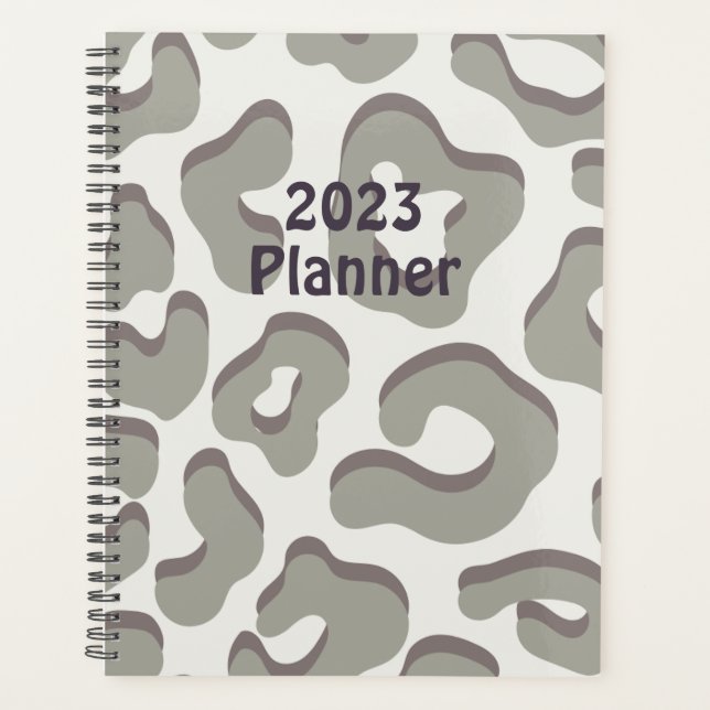leopard print planner (Front)