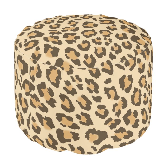 Leopard Print Pouf | Zazzle.ca